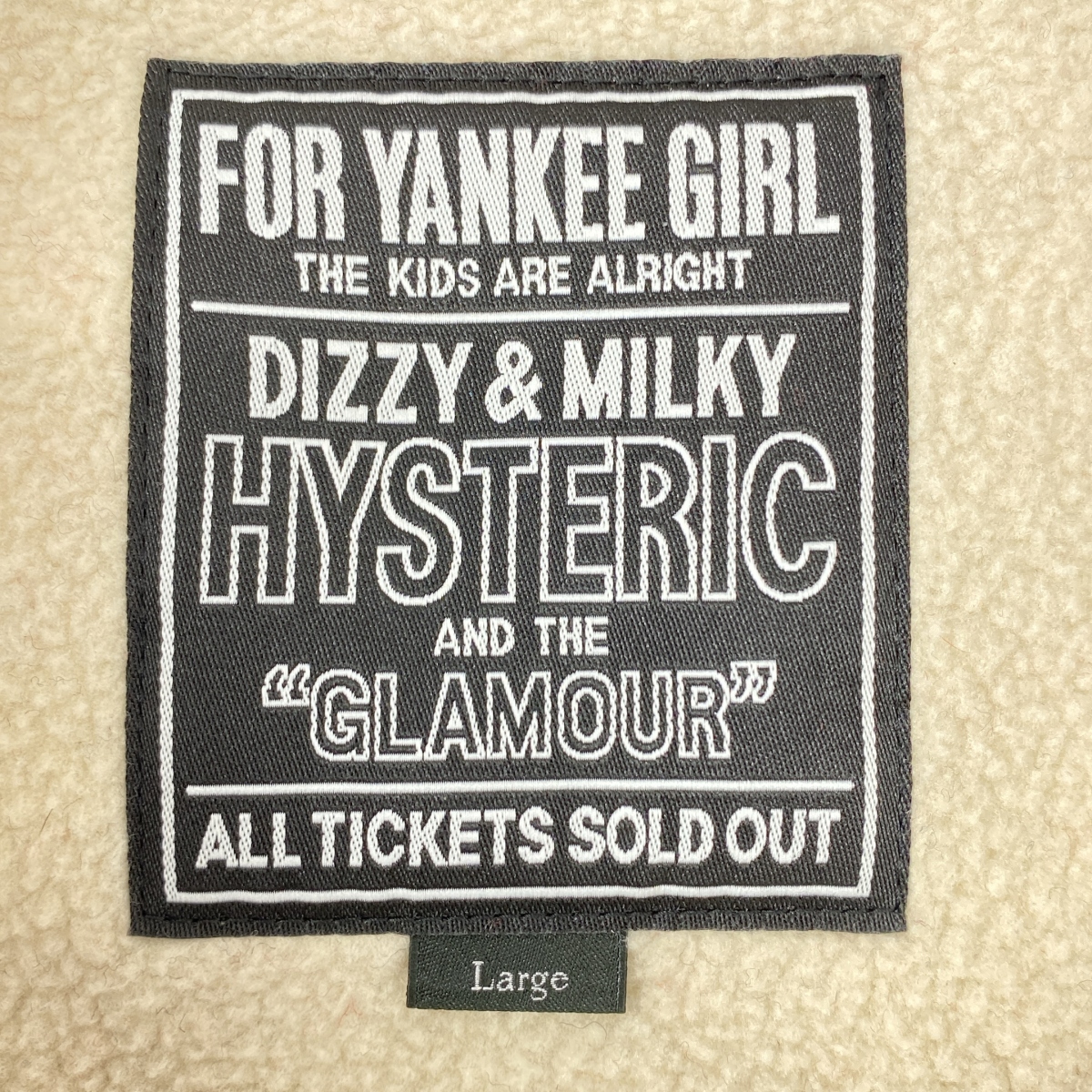 HYSTERIC GLAMOUR / ヒステリックグラマー HYS ROCK / ガール ワッペン ジップアップ ジャケット / 裏地ボア