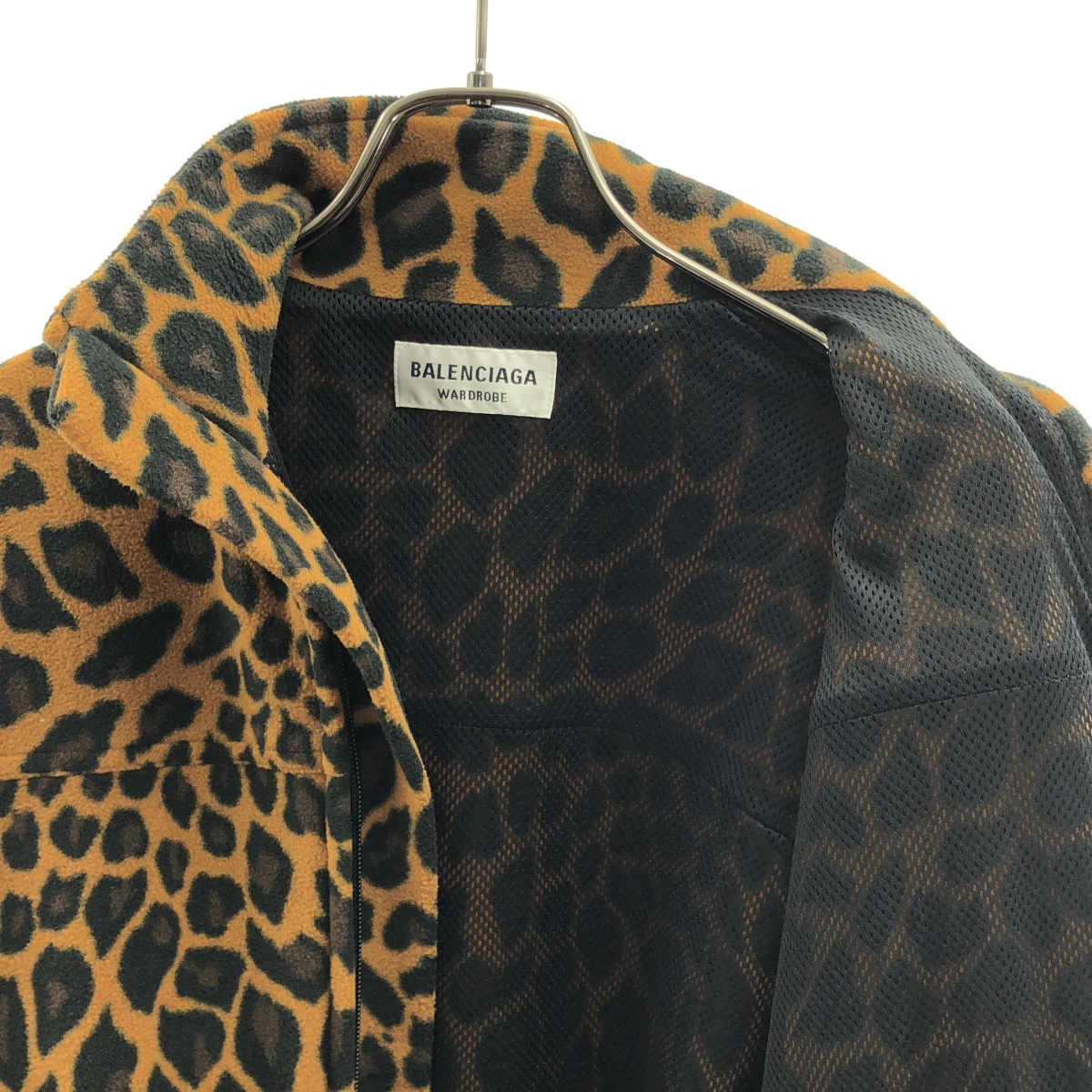 BALENCIAGA / バレンシアガ ポリエステル レオパード ジップ ジャケット