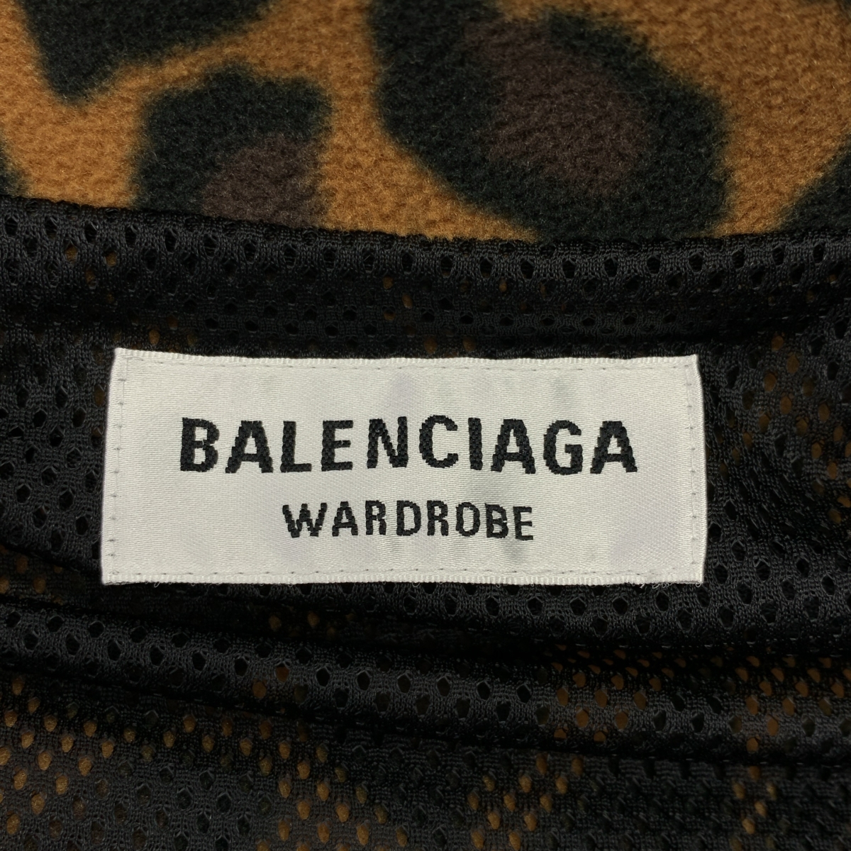 BALENCIAGA / バレンシアガ ポリエステル レオパード ジップ ジャケット