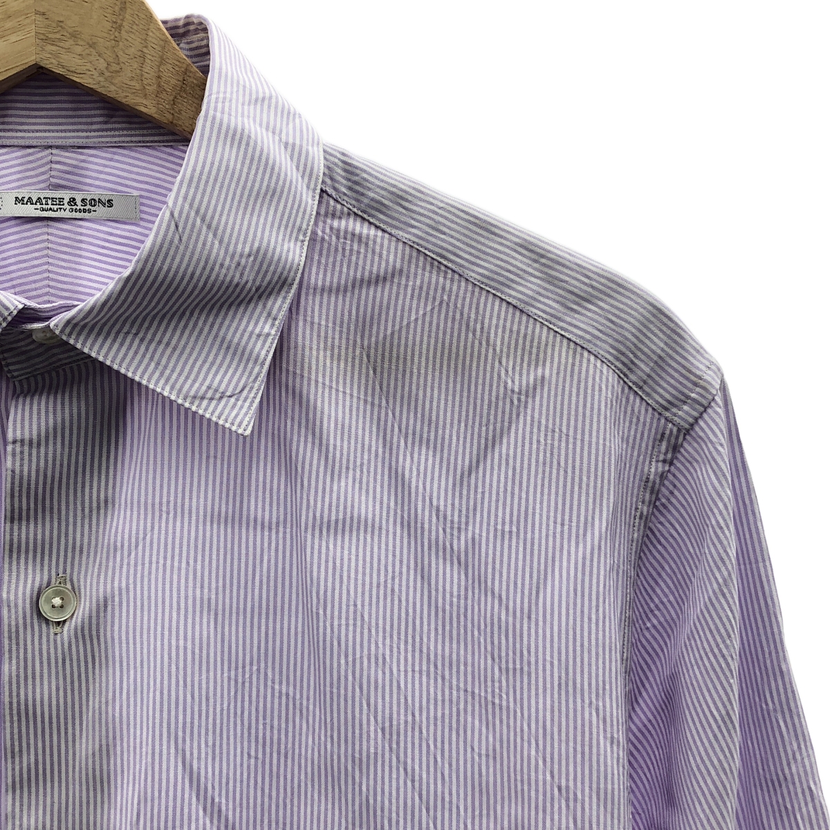 MAATEE&SONS / マーティー&サンズ ELIZABETH STRIPE SHIRT エリザベス ストライプ シルクコットン シャツ