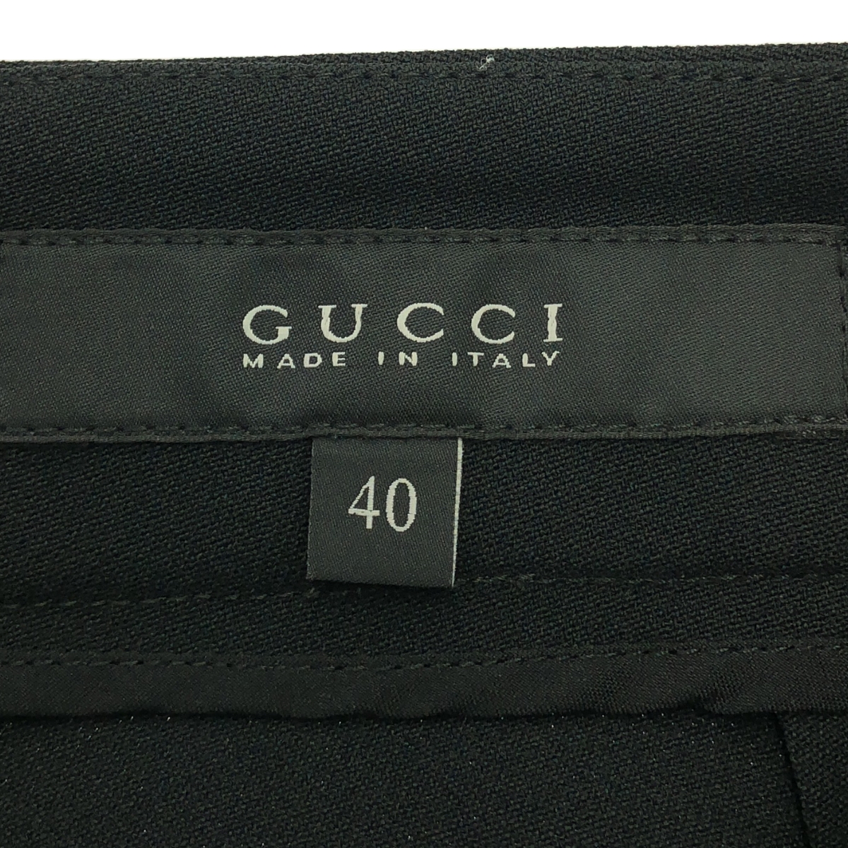 GUCCI / グッチ アセテート ダブルジップポケット スリット スラックスパンツ