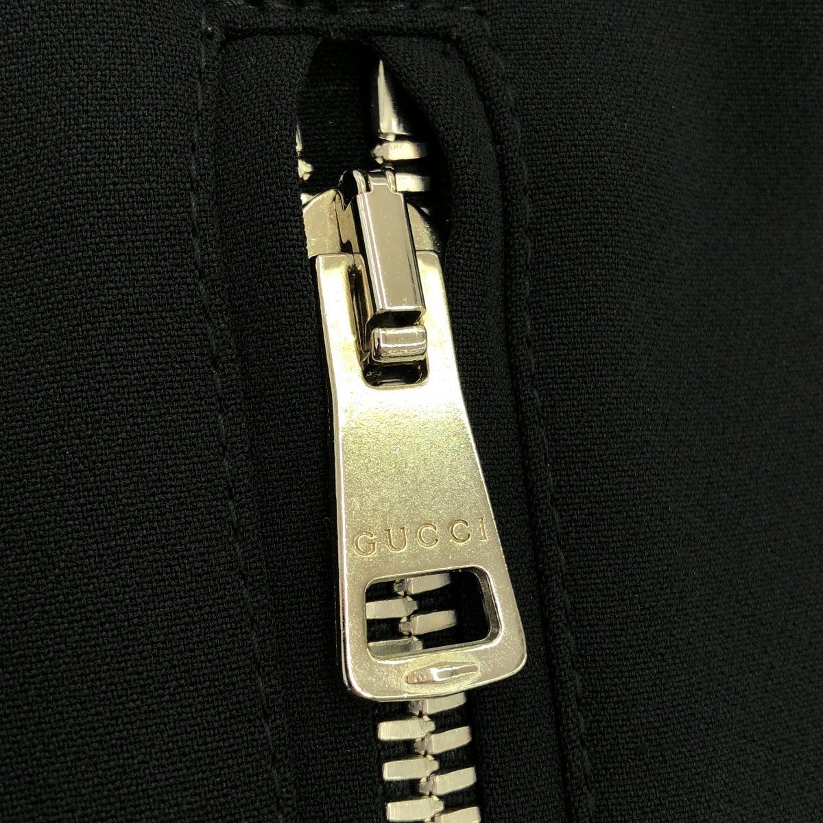 GUCCI / グッチ アセテート ダブルジップポケット スリット スラックスパンツ