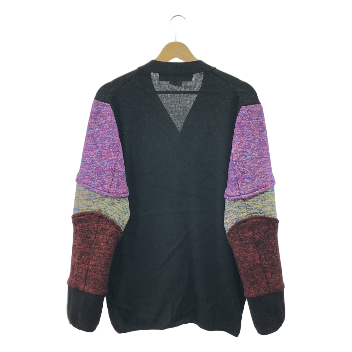 COMME des GARCONS HOMME PLUS / コムデギャルソンオムプリュス ラメニット切替 甲冑 ウール ニット カーディガン