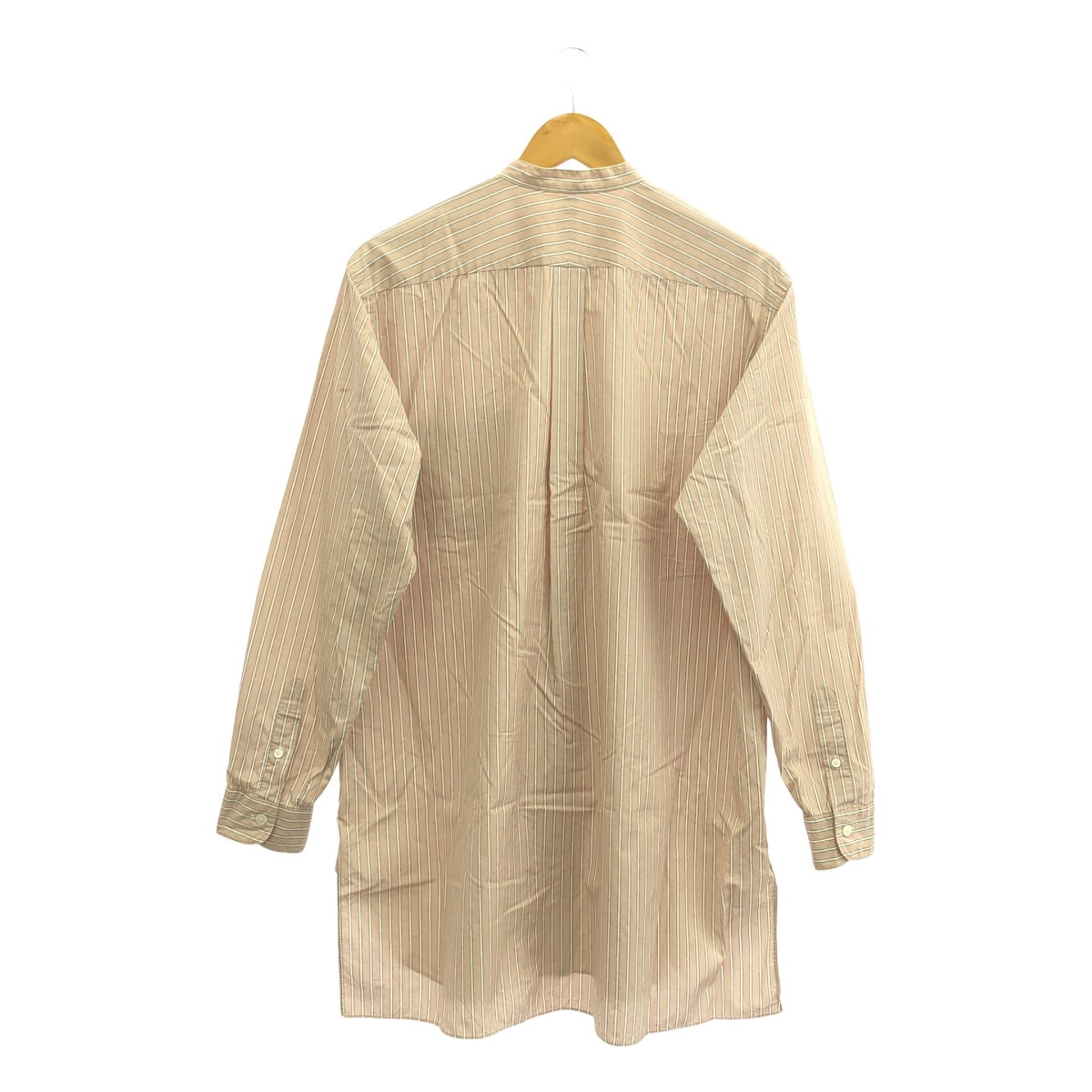 COMOLI / コモリ コットン ストライプ バンドカラーシャツ