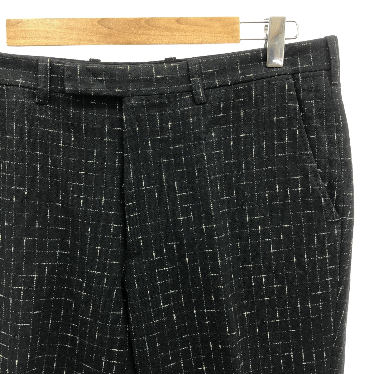 LAD MUSICIAN / ラッドミュージシャン サイドアジャスター チェック ウール パンツ