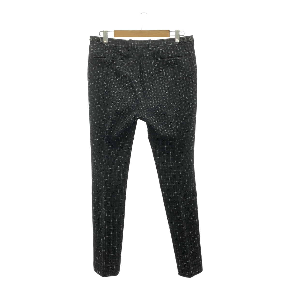 LAD MUSICIAN / ラッドミュージシャン サイドアジャスター チェック ウール パンツ