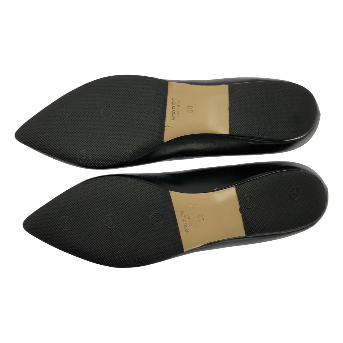 BALDAN / バルダン レザー ポインテッドトゥ フラットシューズ