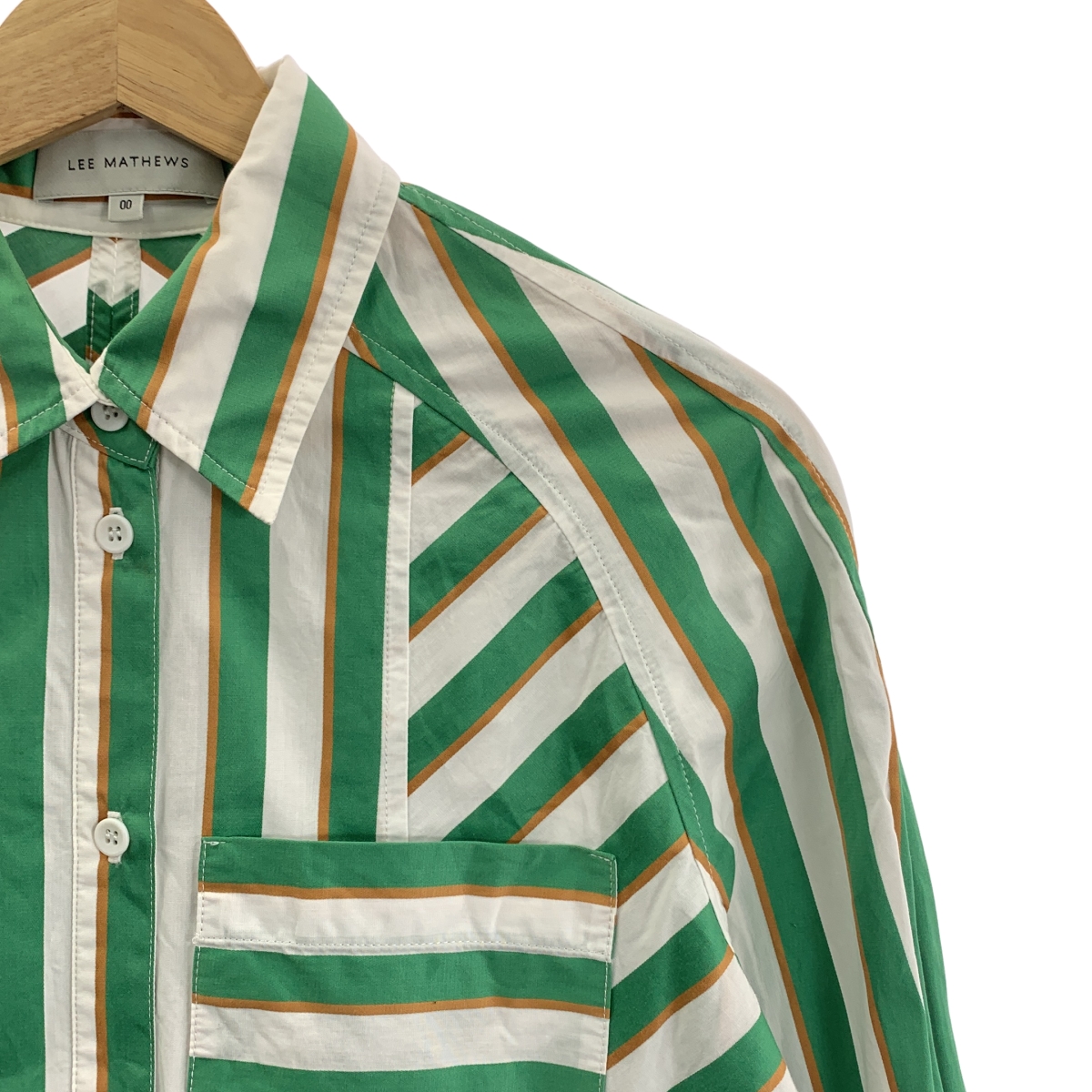 Lee Mathews / リーマシュー コットン ストライプ ロングシャツ