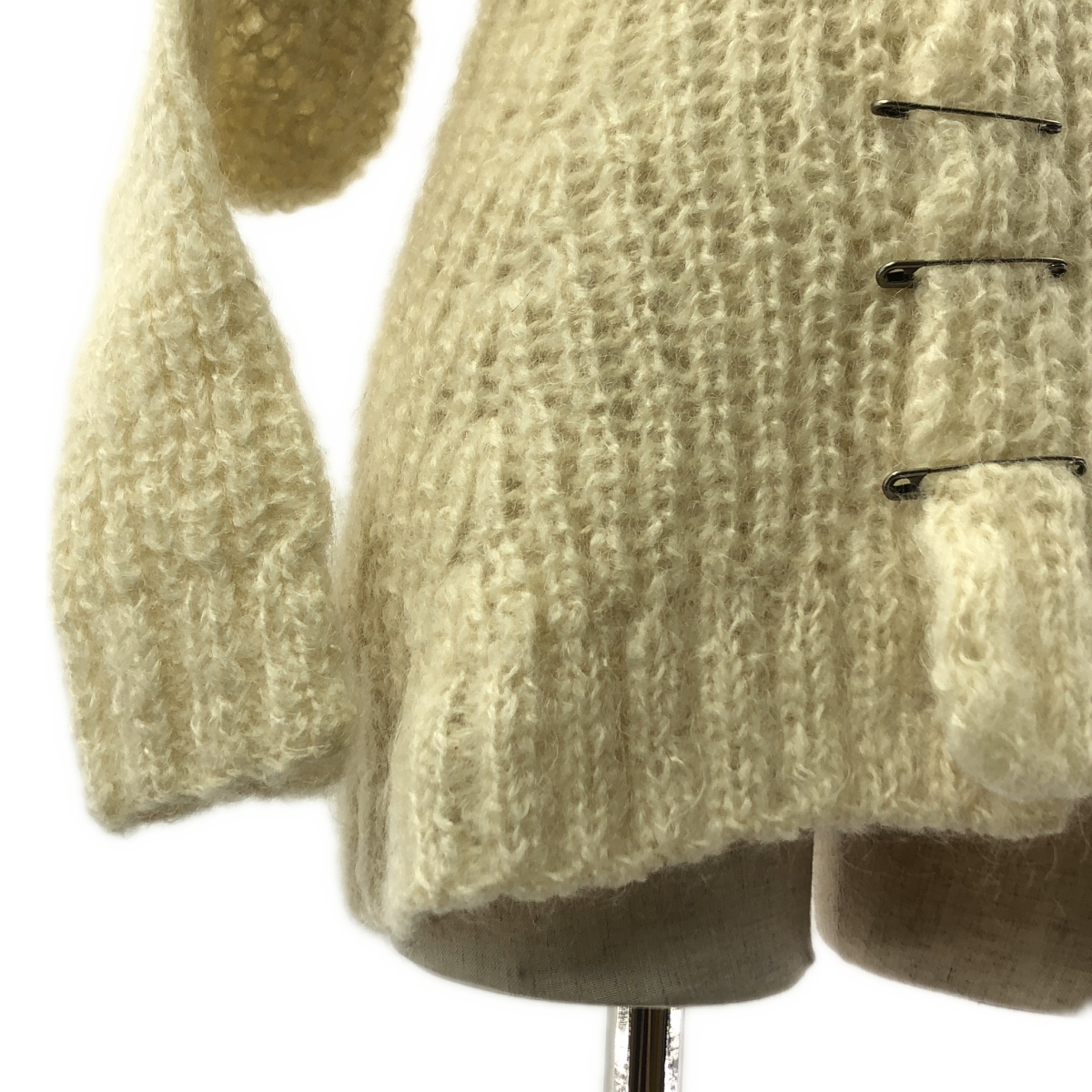 JUNYA WATANABE COMME des GARCONS / ジュンヤワタナベ 90s ウール 安全ピン 変形ニット プルオーバー