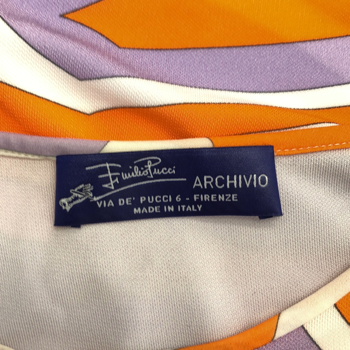 EMILIO PUCCI / エミリオプッチ レーヨン 総柄 アシンメトリー フリル装飾 ブラウス トップス