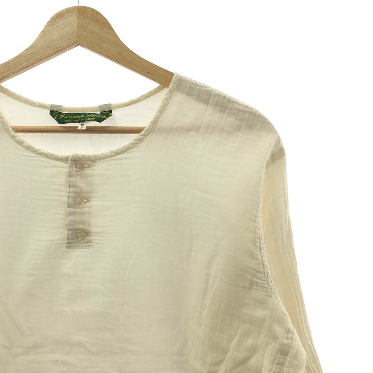 Paul Harnden / ポールハーデン cotton shirt / ワッシャー ヘンリーネック シャツ