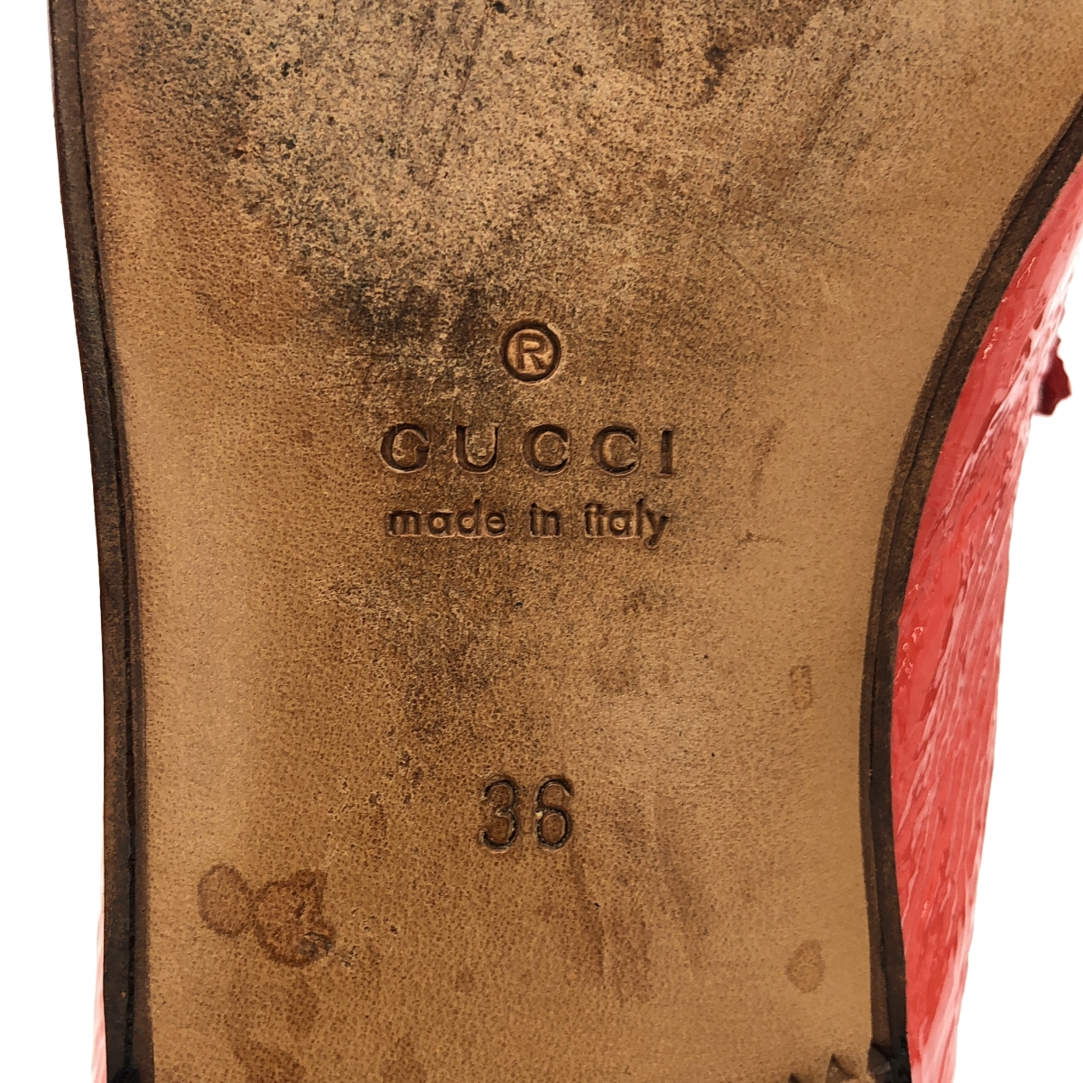 GUCCI / グッチ パテントレザー ホースビット ローファ