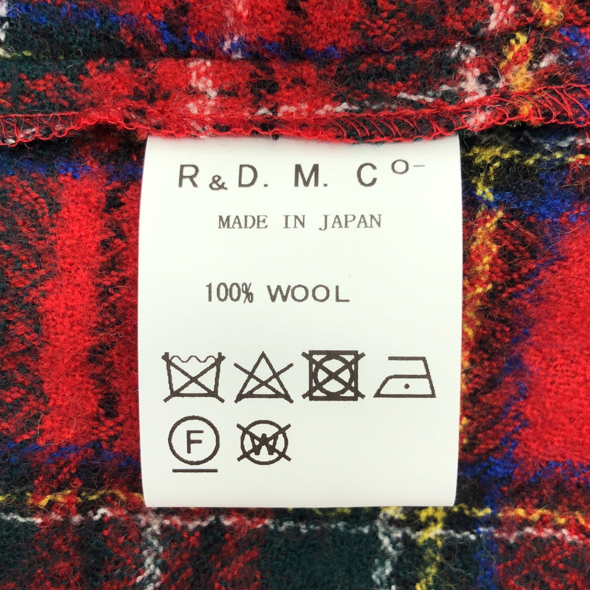 R&D.M.Co / オールドマンズテーラー WOOL TARTAN CHECK STRING SKIRT ウールタータンチェック ストリングスカート