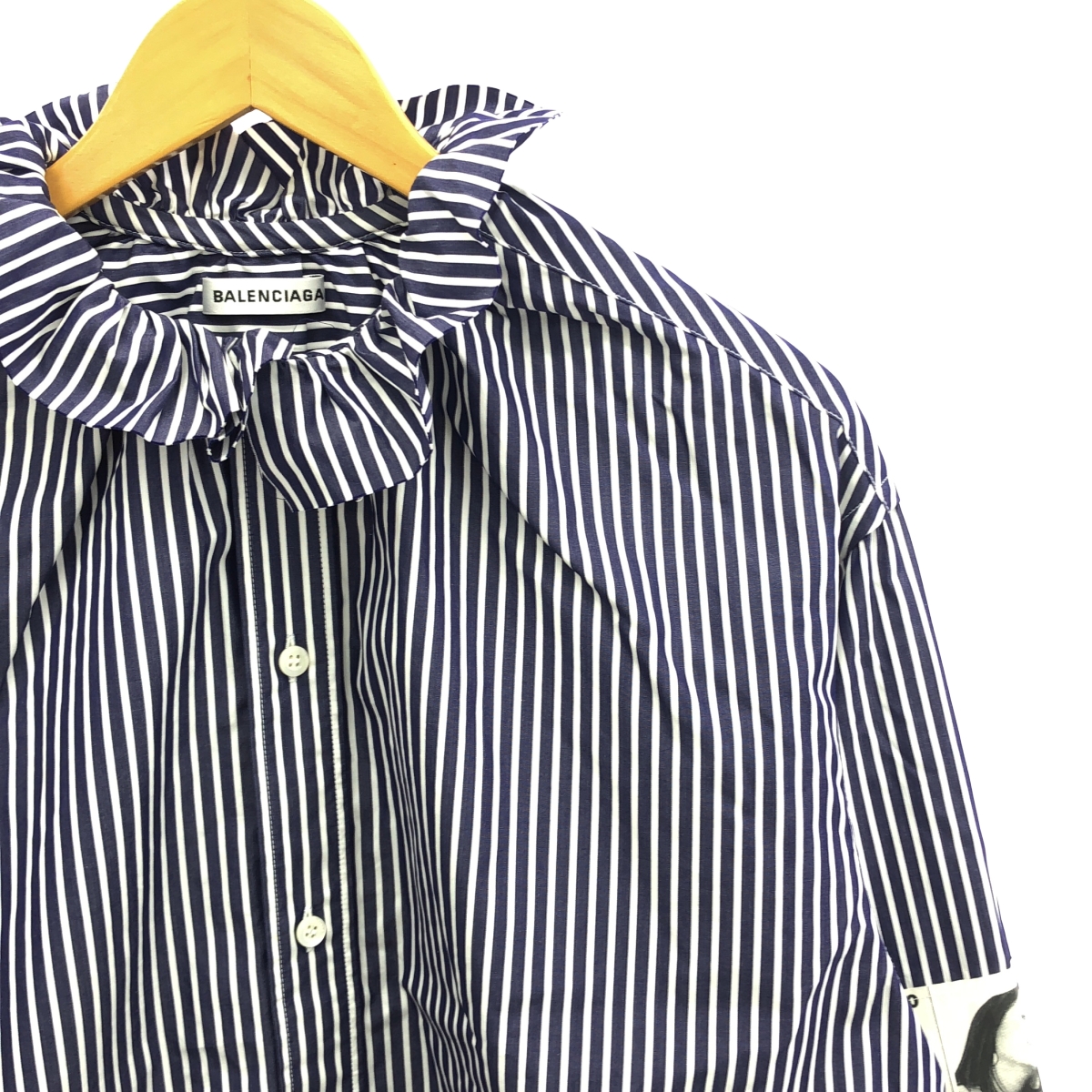 BALENCIAGA / バレンシアガ stripe newspaper shirt ニュースペーパー ストライプ シャツ