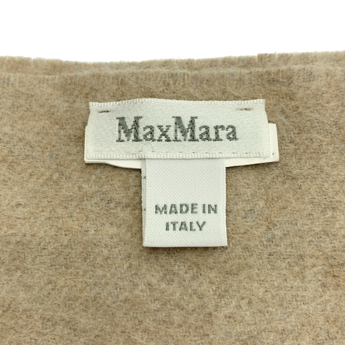 Max Mara / マックスマーラ ロゴ フリンジ ロング ストール マフラー