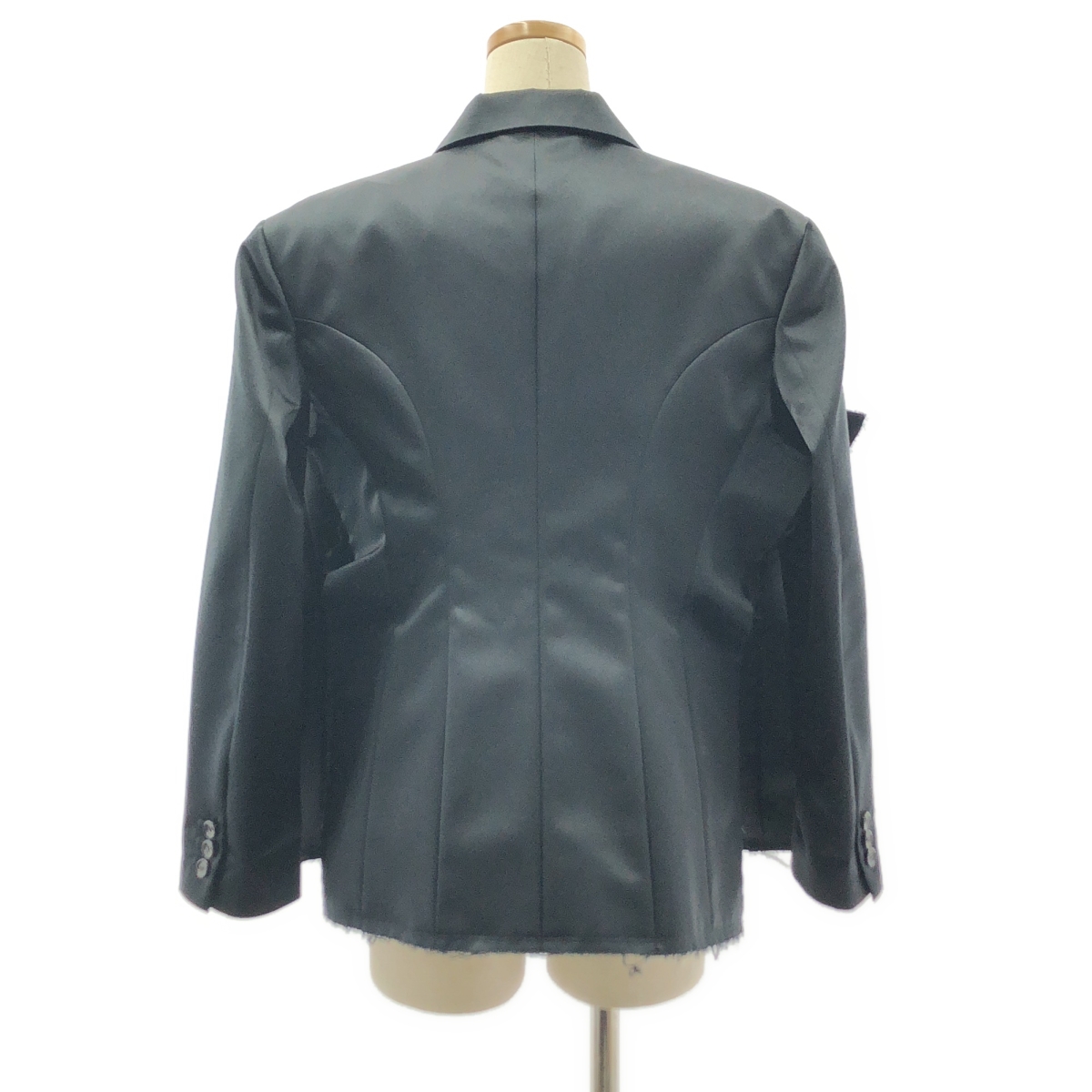 COMME des GARCONS / コムデギャルソン サイドオープン ポリエステル サテン テーラードジャケット
