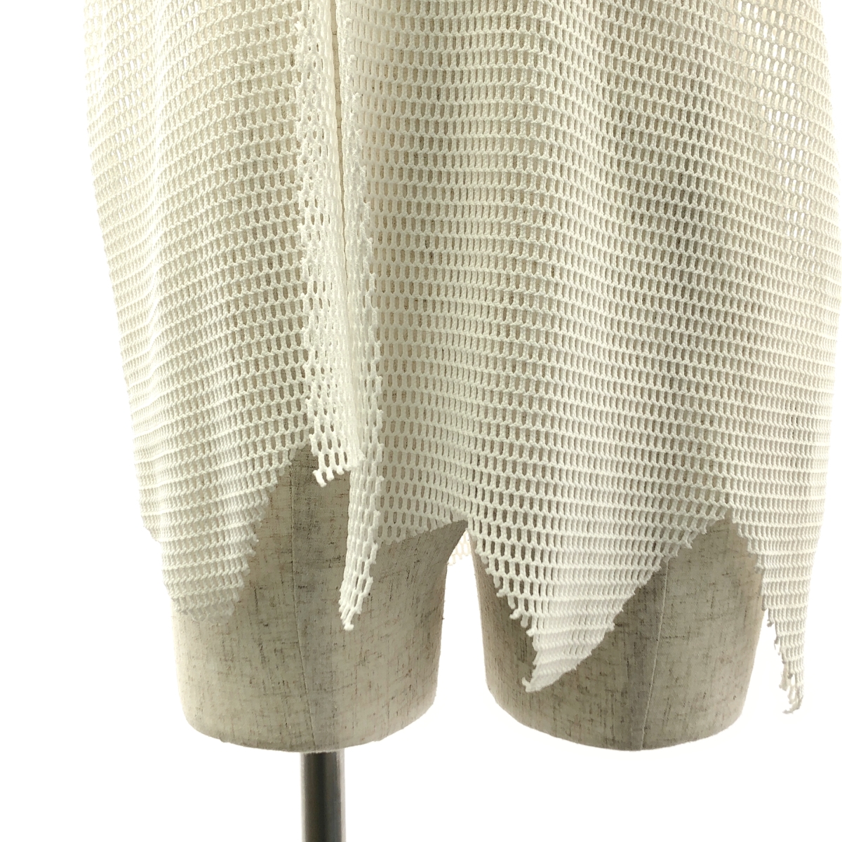 BLACK COMME des GARCONS / ブラックコムデギャルソン ポリエステル 変形 メッシュ クルーネック Tシャツ カットソー