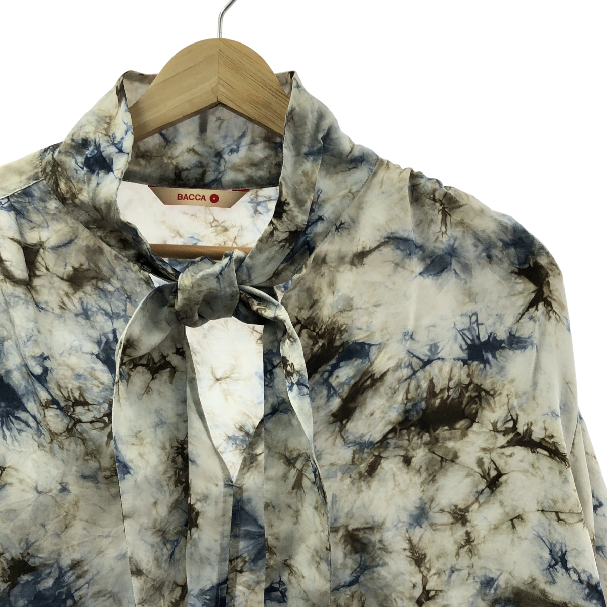 その他 キュプラ シルク 総柄 シャツ ブラウス