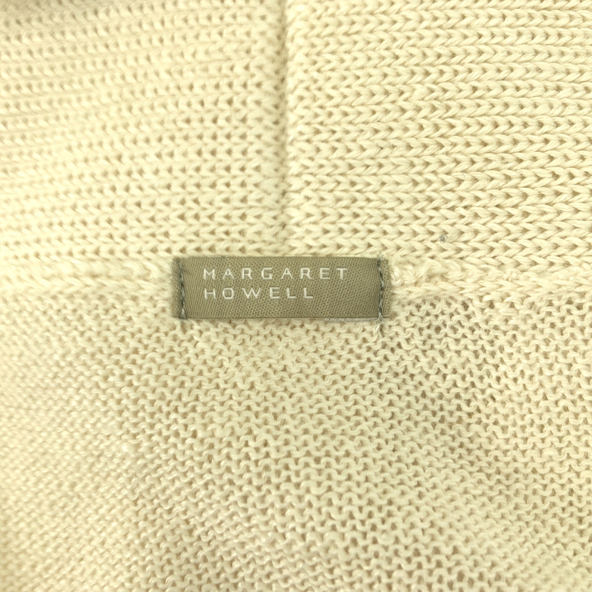 MARGARET HOWELL / マーガレットハウエル リネン コットン オーバーシルエット ニット カーディガン