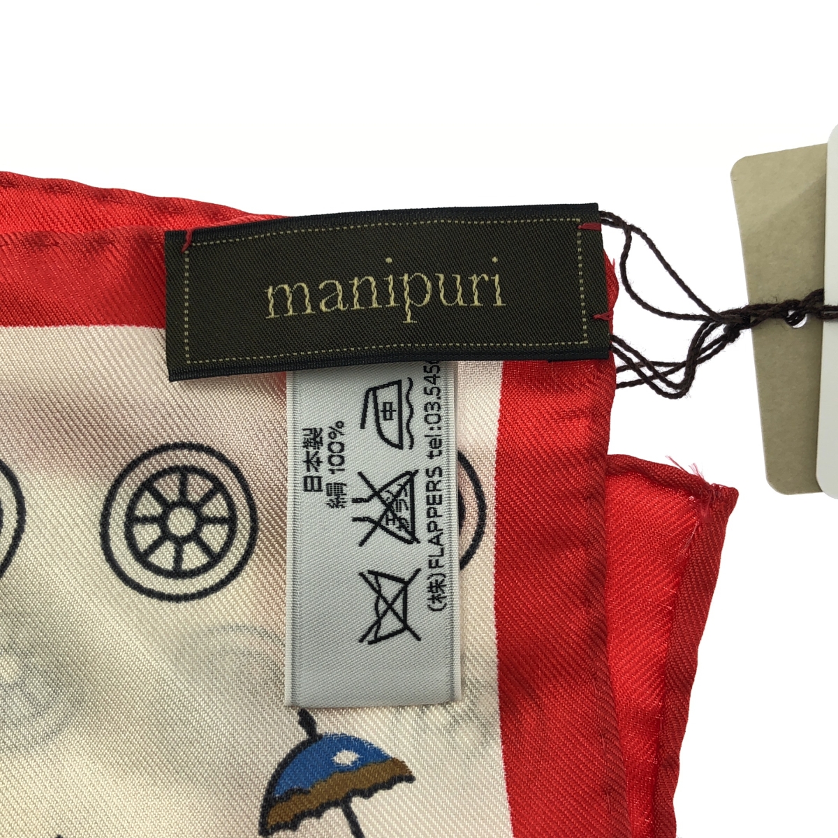 manipuri / マニプリ silk 100％ / シルク 総柄 ストール スカーフ