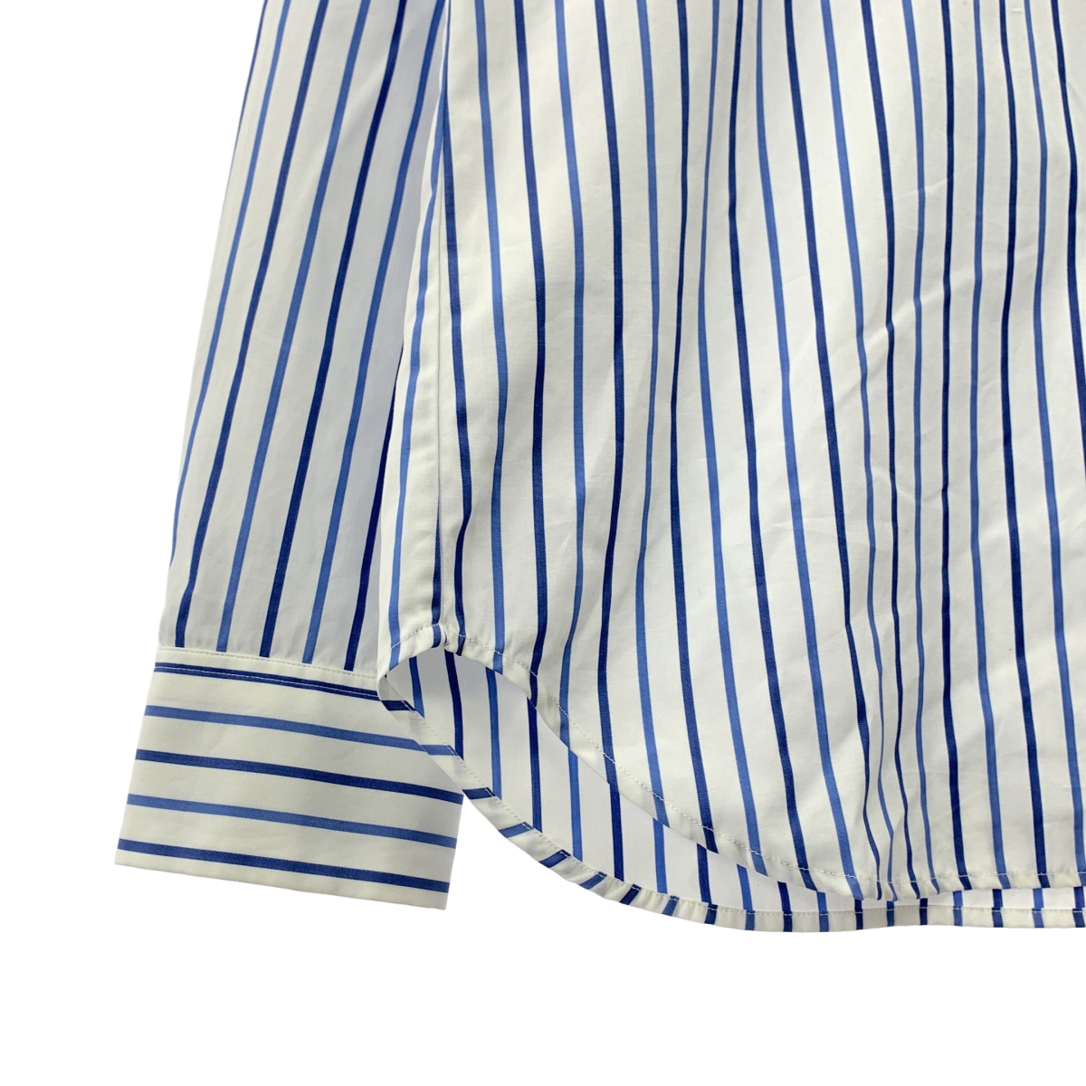 DRIES VAN NOTEN / ドリスヴァンノッテン コットン ストライプ ビッグカラー シャツ ブラウス