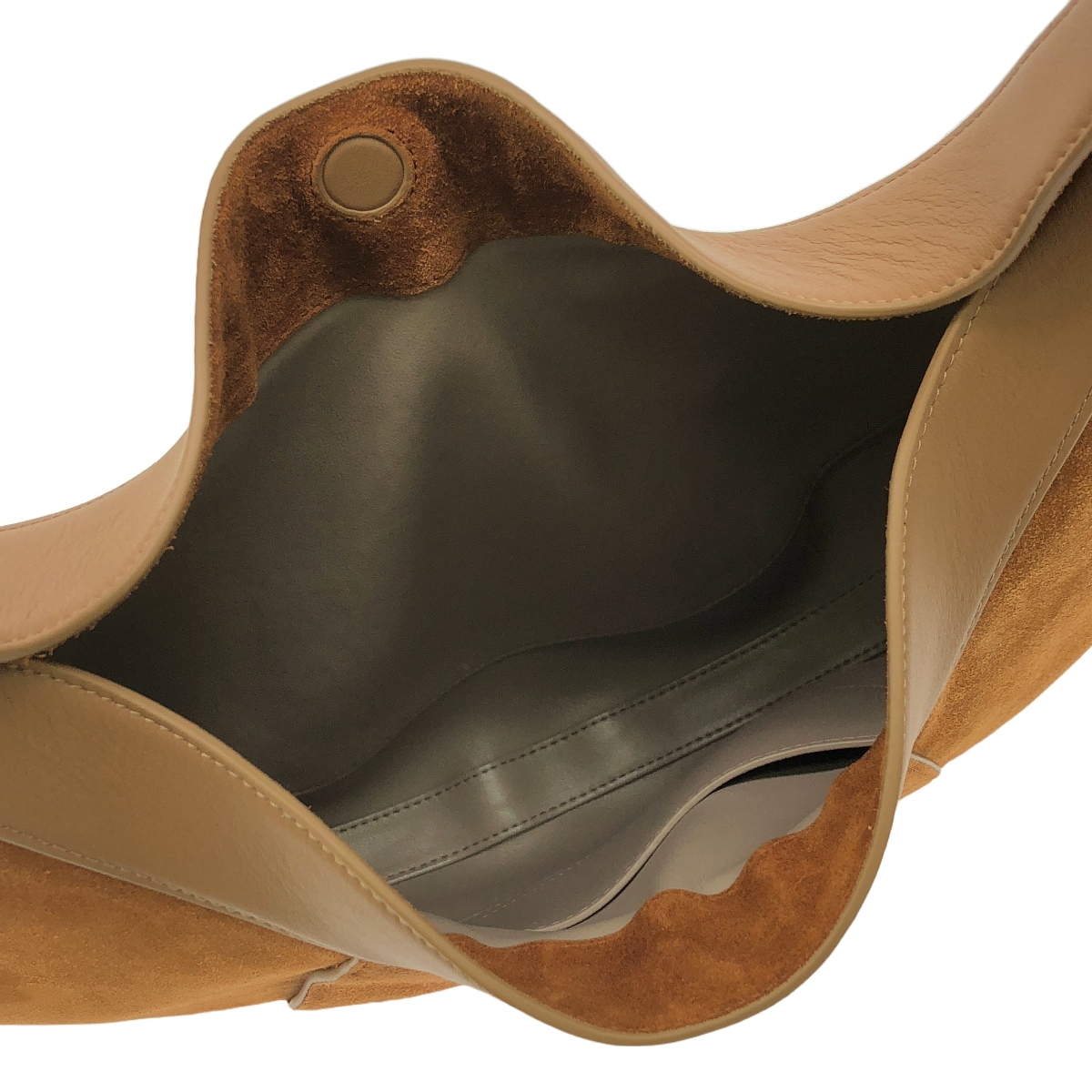 その他 レザー スエード ハーフムーン ハンドル バッグ