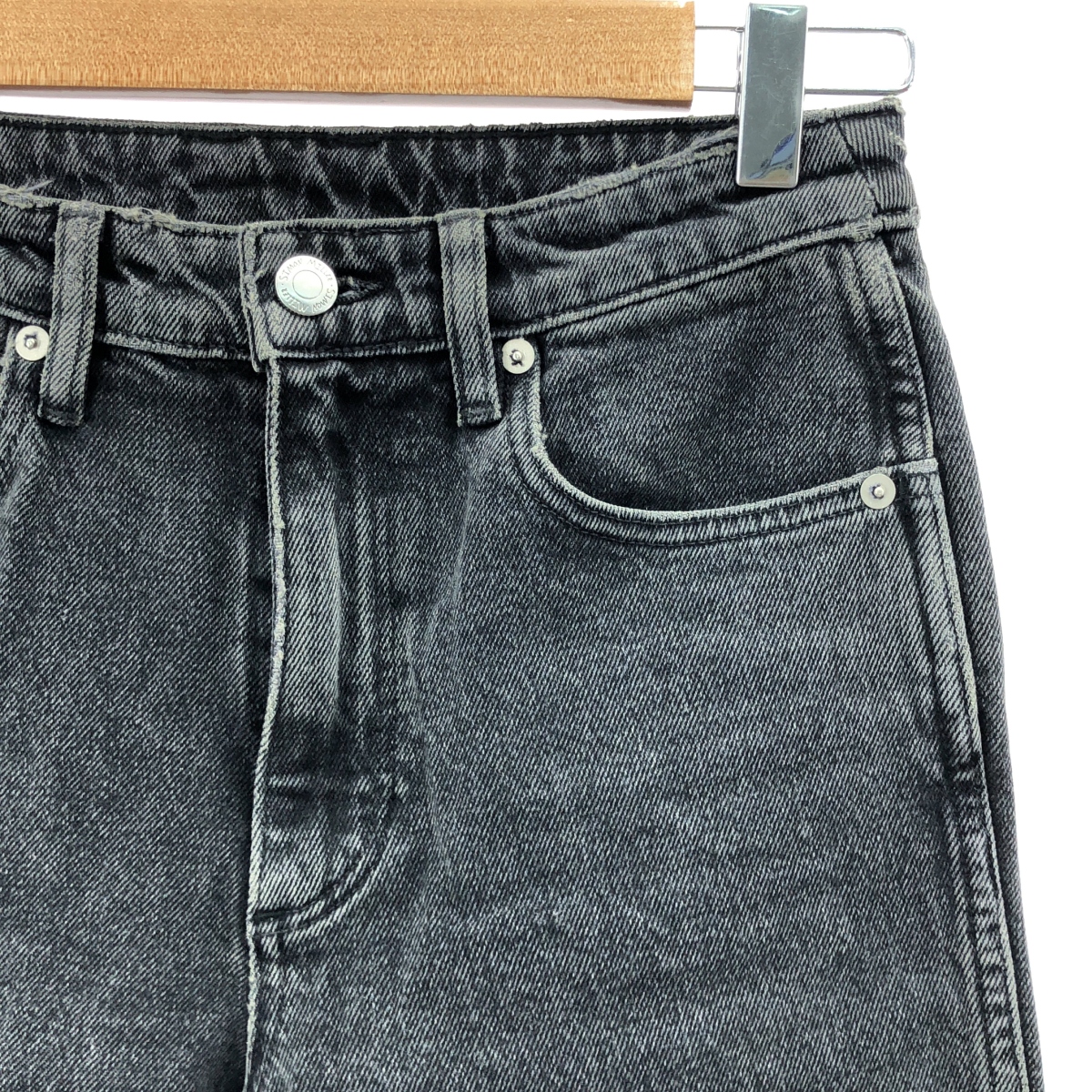 SIMON MILLER / サイモンミラー ダメージ加工 ブラックデニムパンツ