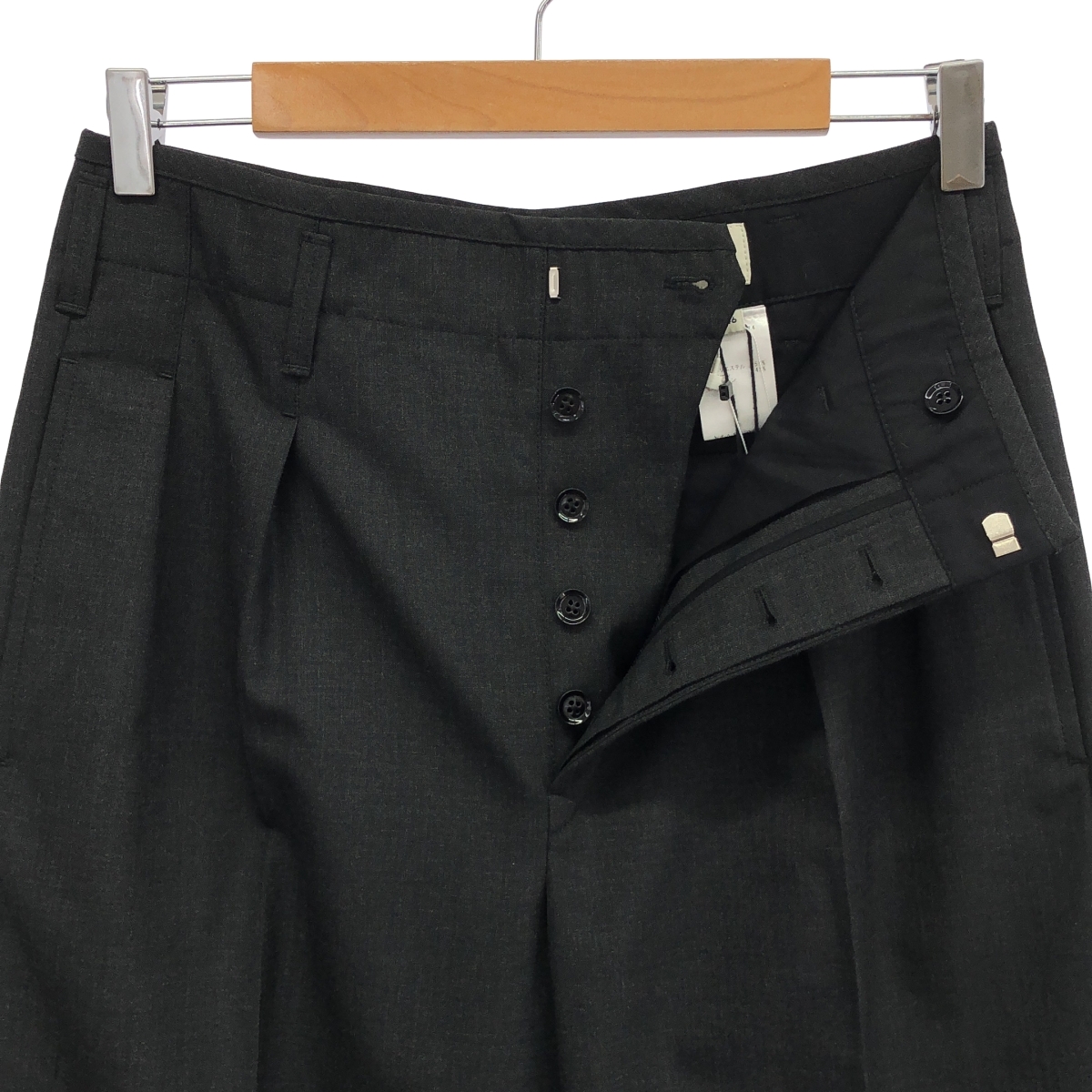 LEMAIRE / ルメール PLEATED PANTS - TROPICAL POLY WOOL ウール ワイド 2タック パンツ