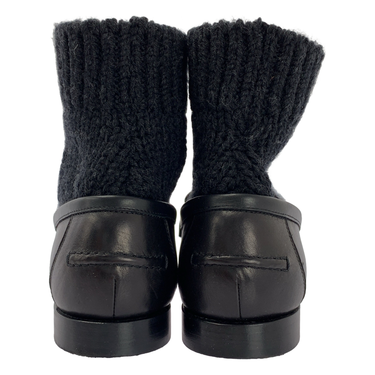 Salvatore Ferragamo / サルヴァトーレフェラガモ VIVALDO KN / レザー ロゴ リボン ドッキング ソックス ローファー