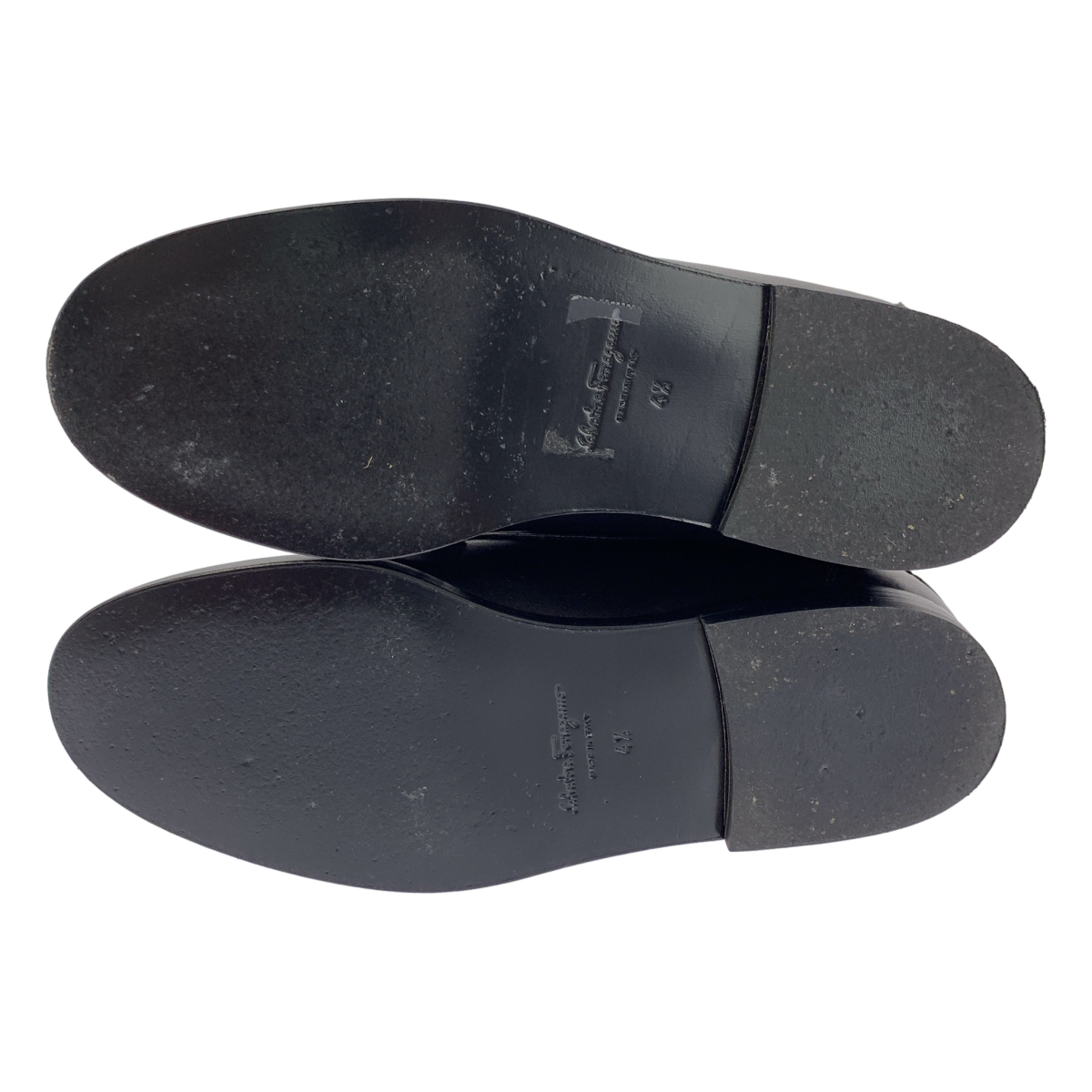 Salvatore Ferragamo / サルヴァトーレフェラガモ VIVALDO KN / レザー ロゴ リボン ドッキング ソックス ローファー