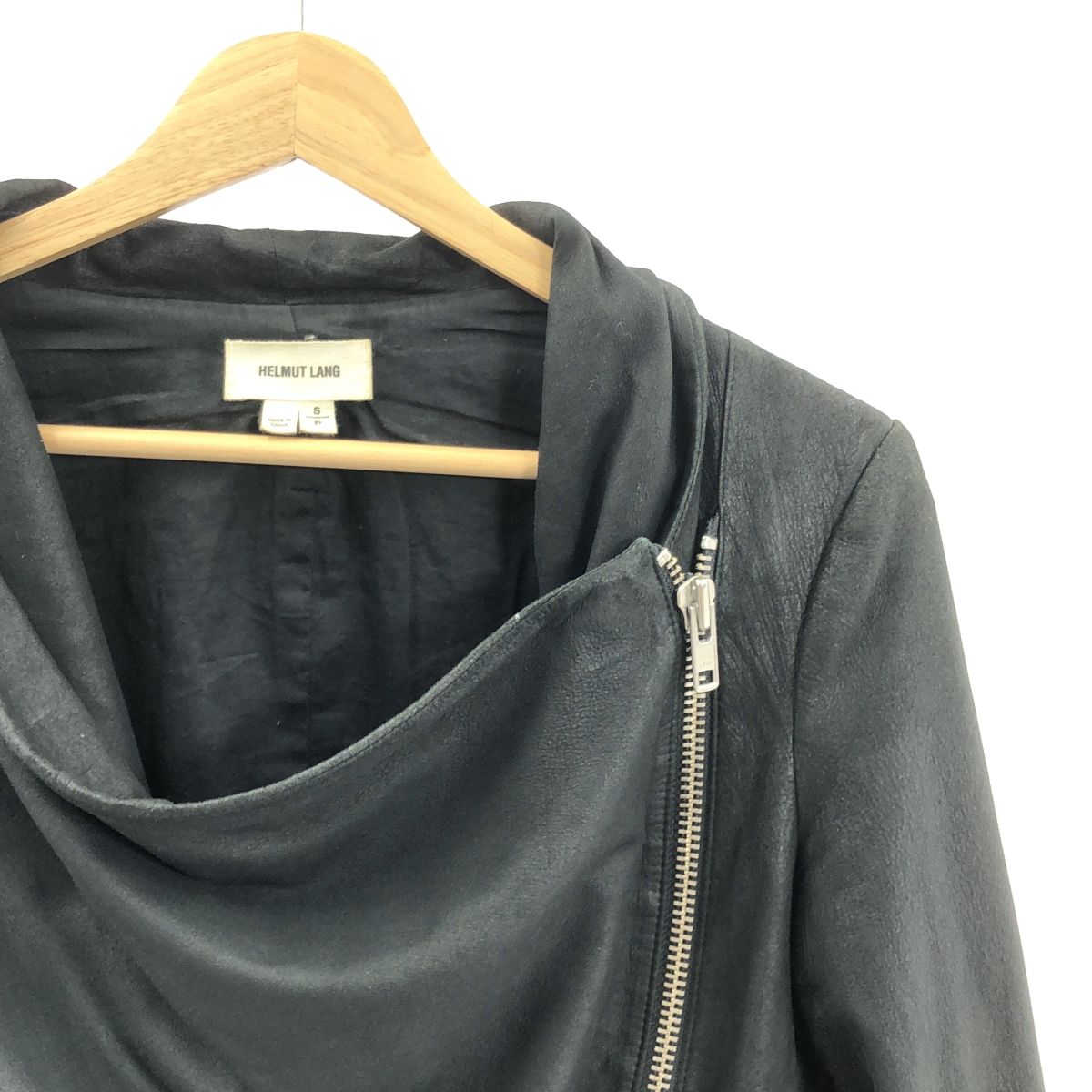 HELMUT LANG / ヘルムートラング シープレザー レザー ライダースジャケット