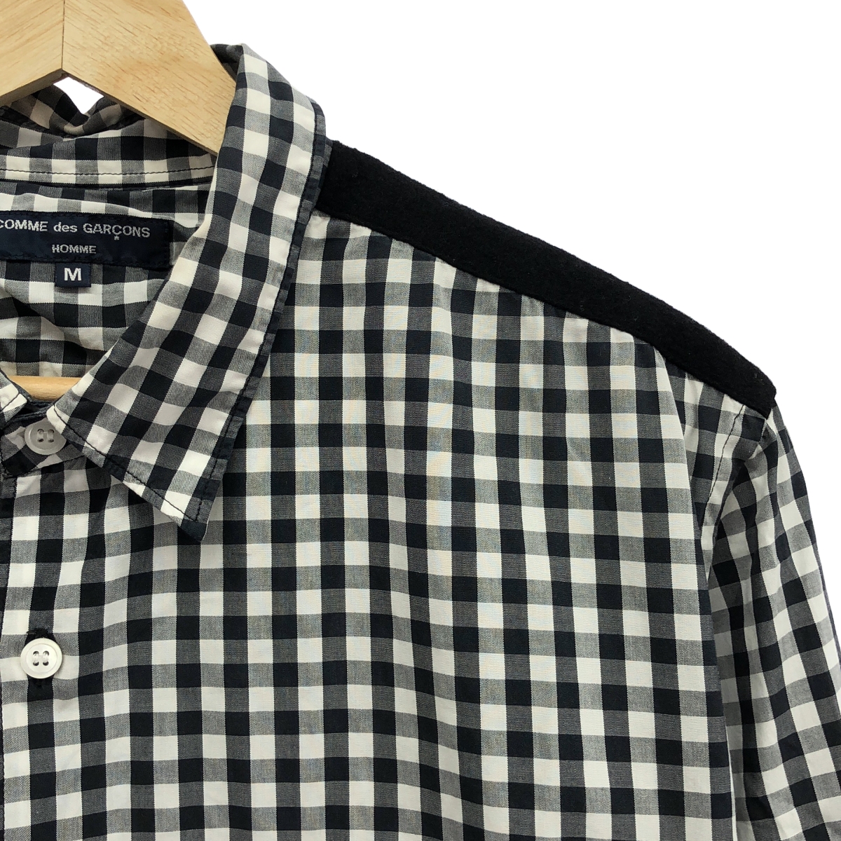 COMME des GARCONS HOMME / コムデギャルソンオム ウール切替 ギンガムチェック シャツ