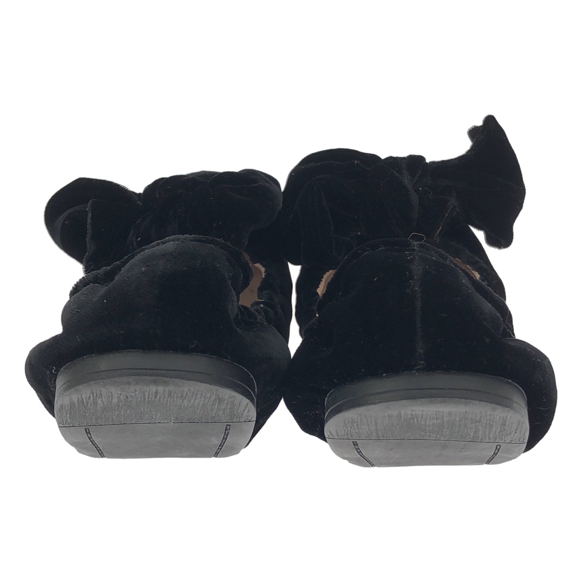 miu miu / ミュウミュウ ベロア ギャザー フラット パンプス