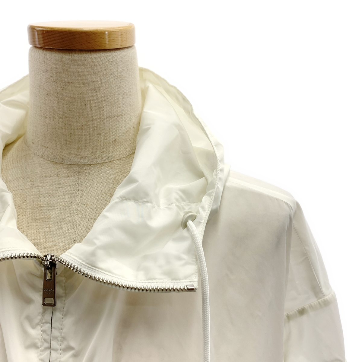 PRADA / プラダ ドローストリング ギャザー ボリューム ジャケット ブルゾン フーディ