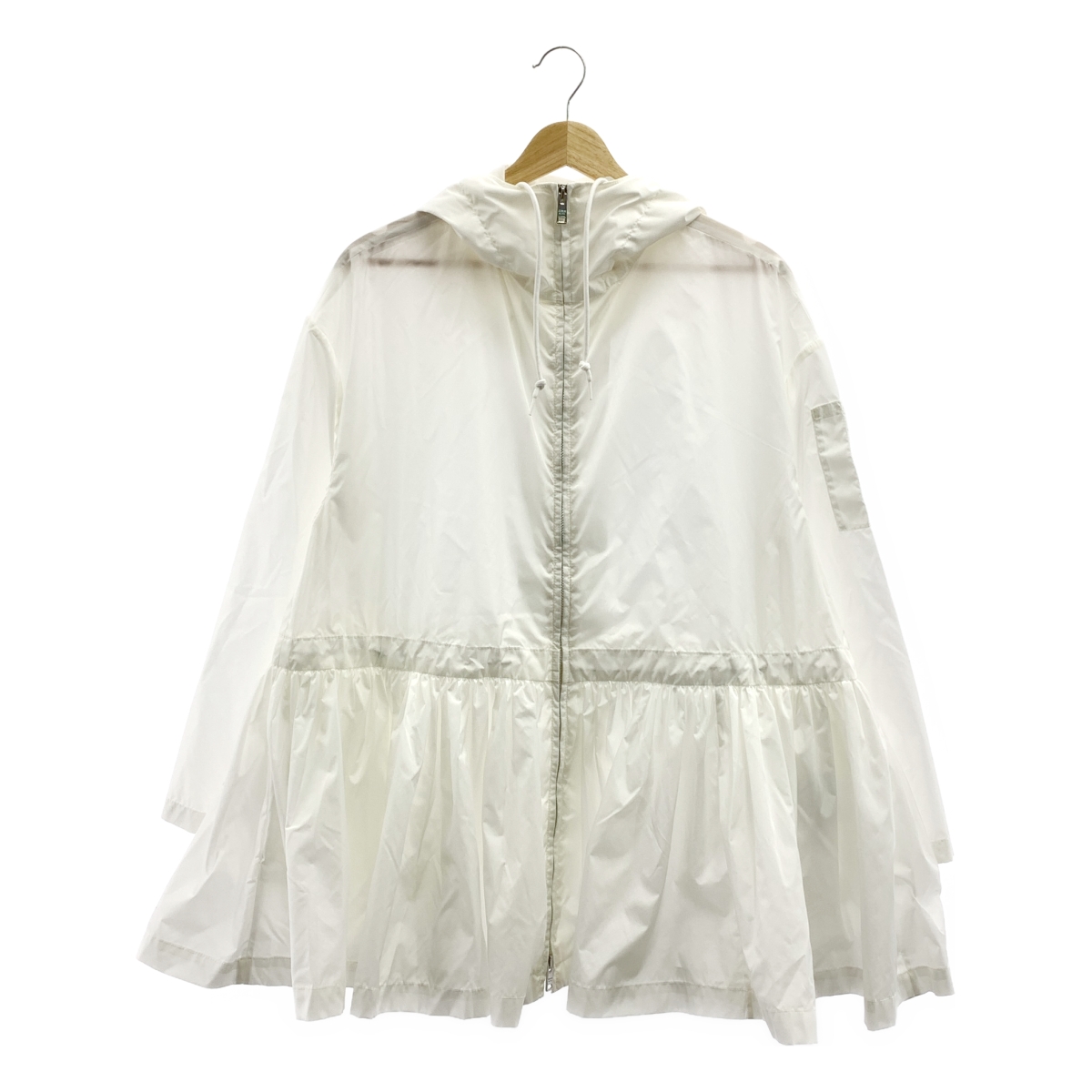 PRADA / プラダ ドローストリング ギャザー ボリューム ジャケット ブルゾン フーディ