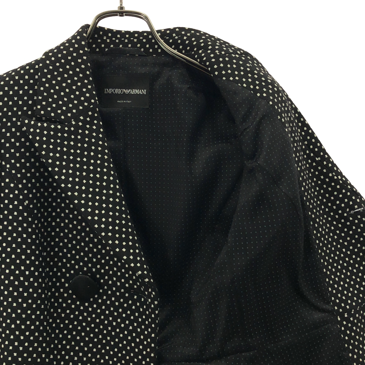 EMPORIO ARMANI / エンポリオアルマーニ ドット ダブルブレスト ジャケット / 総裏地