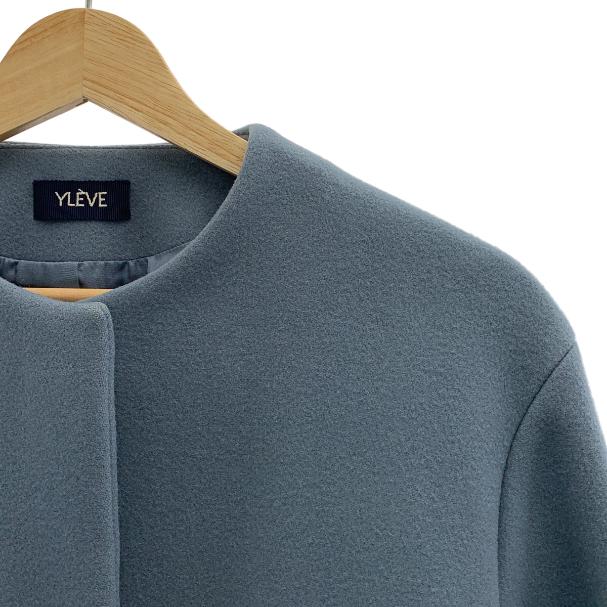 YLEVE / イレーヴ super100’s ダブルメルトン ノーカラーコート