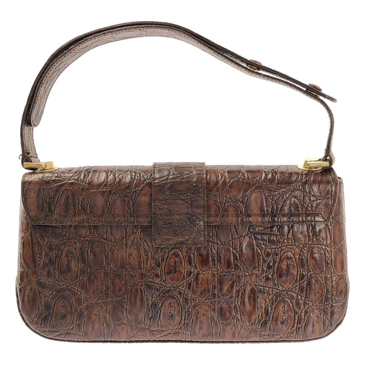 Salvatore Ferragamo / サルヴァトーレフェラガモ クロコ型押し レザー ガンチーニ ハンドバッグ