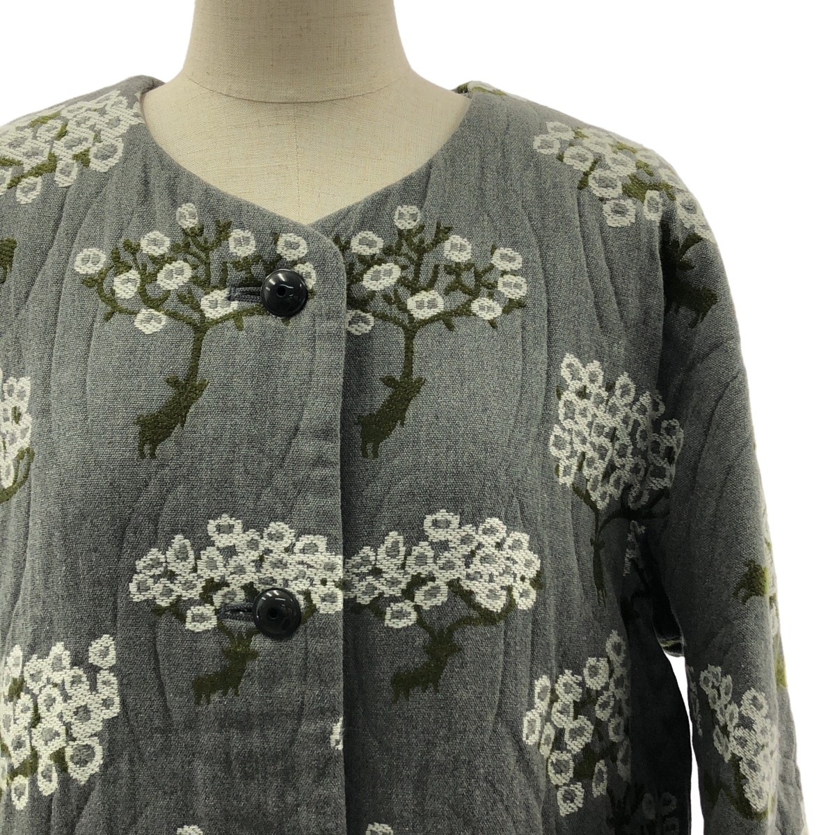 mina perhonen / ミナペルホネン Bloom / ブルーム エンブロイダリー オーバー コート / 総裏地