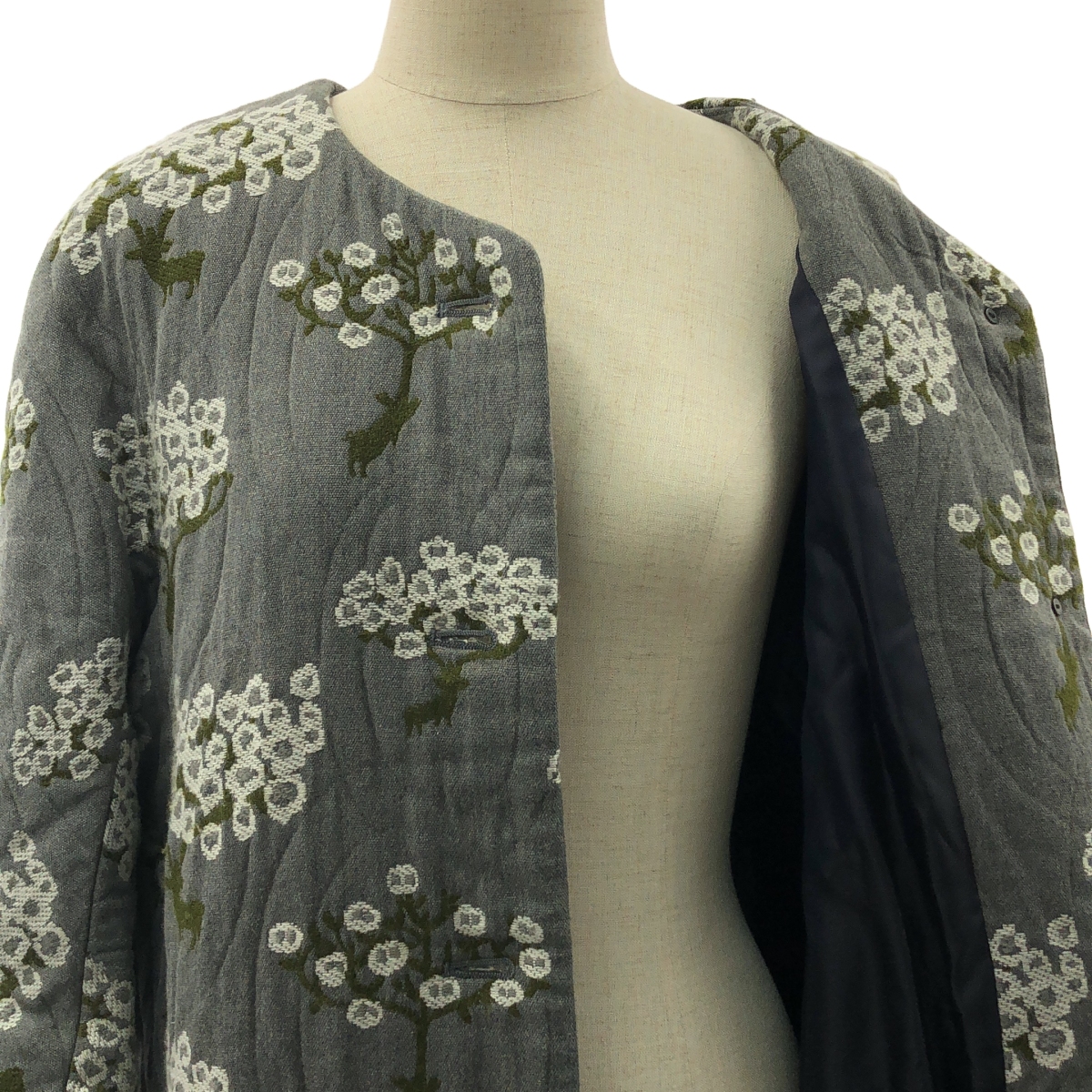 mina perhonen / ミナペルホネン Bloom / ブルーム エンブロイダリー オーバー コート / 総裏地