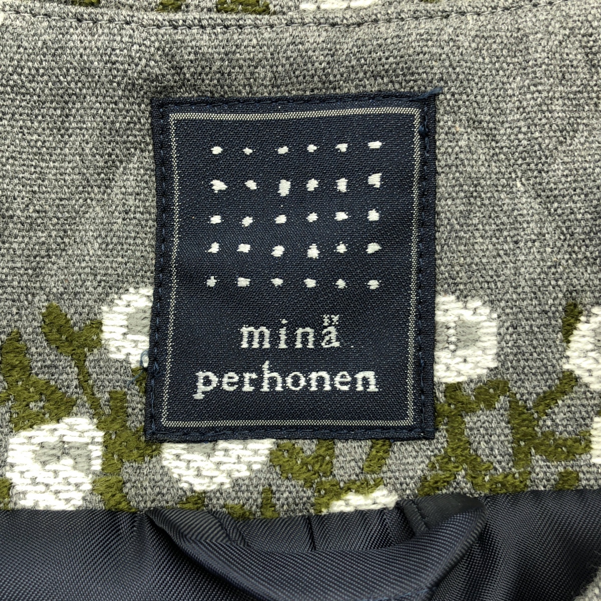 mina perhonen / ミナペルホネン Bloom / ブルーム エンブロイダリー オーバー コート / 総裏地