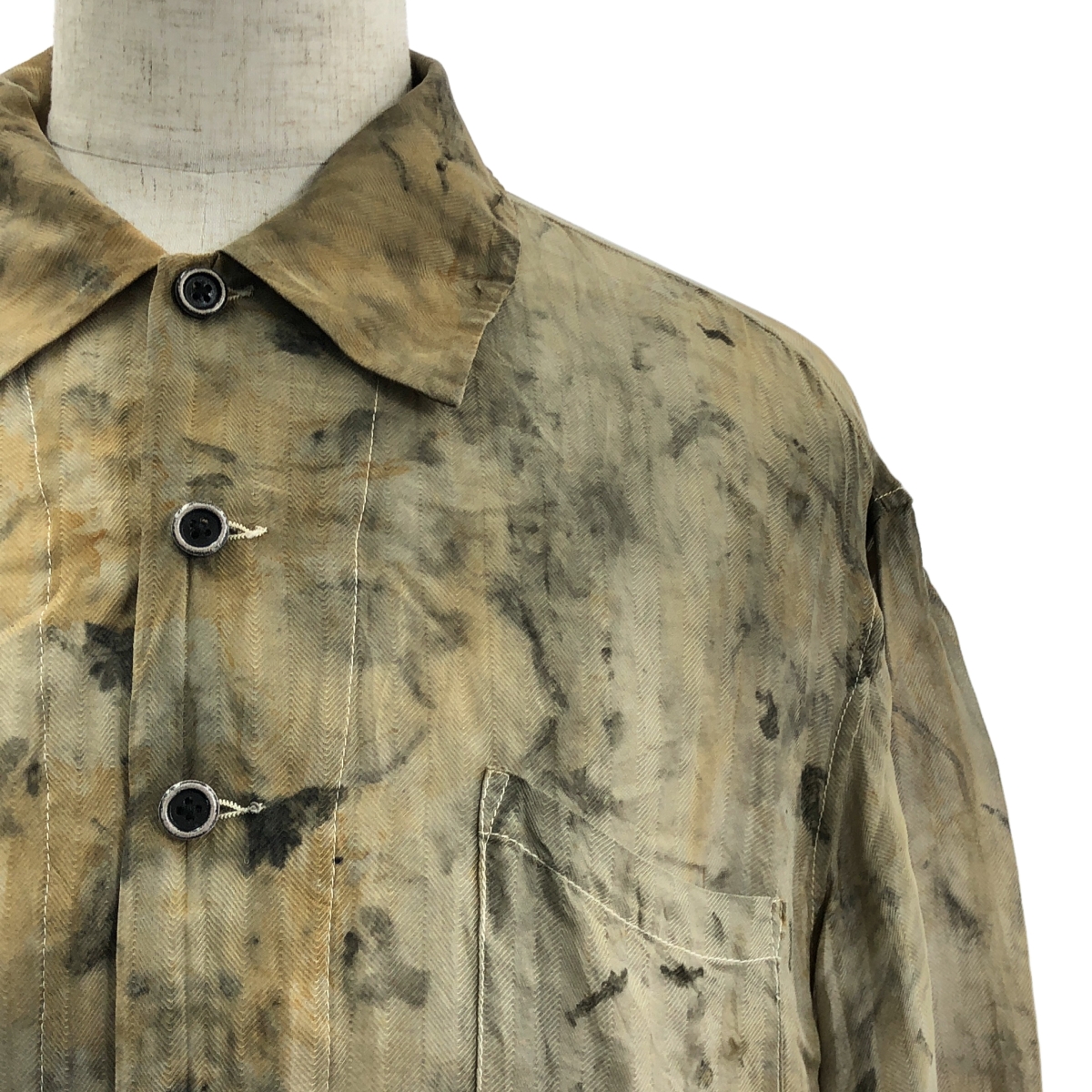 その他 タイダイ ヘリンボーン オーバーシャツ