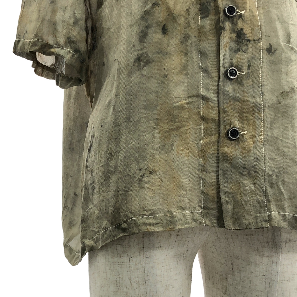 その他 タイダイ ヘリンボーン オーバーシャツ