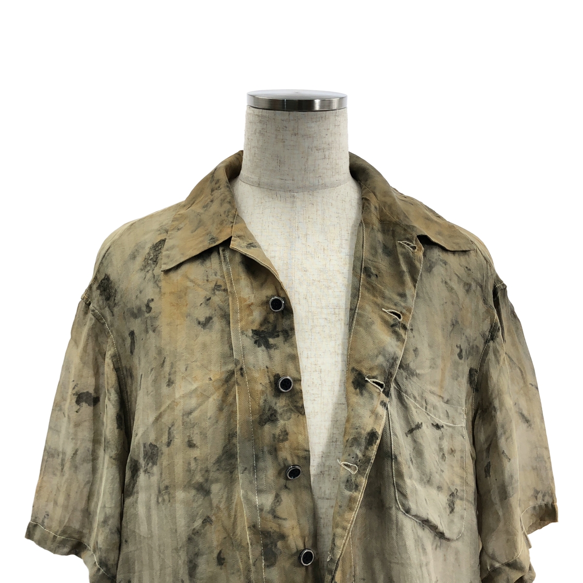 その他 タイダイ ヘリンボーン オーバーシャツ