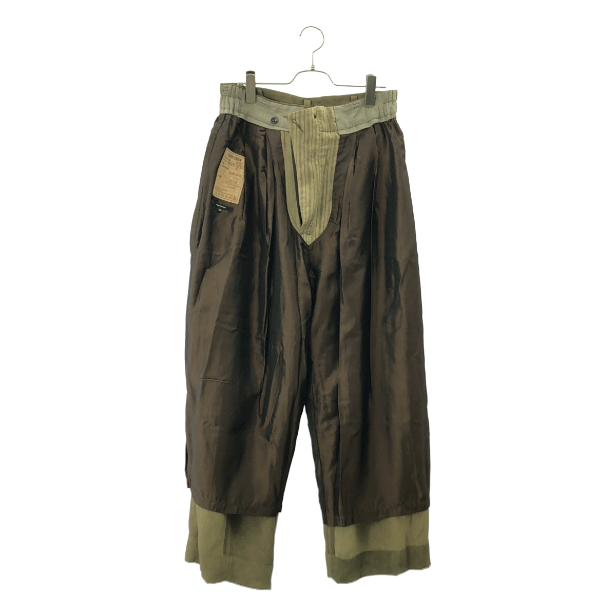 ziggy chen / ジギーチェン Drop Crotch Wide Leg Trousers / 2タック ワイド トラウザーズ パンツ / 裏地付き