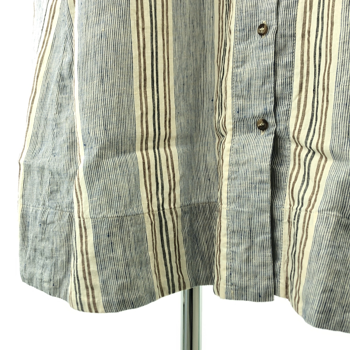 その他 ストライプ オーバーシルエット ビッグカラー シャツ ワンピース