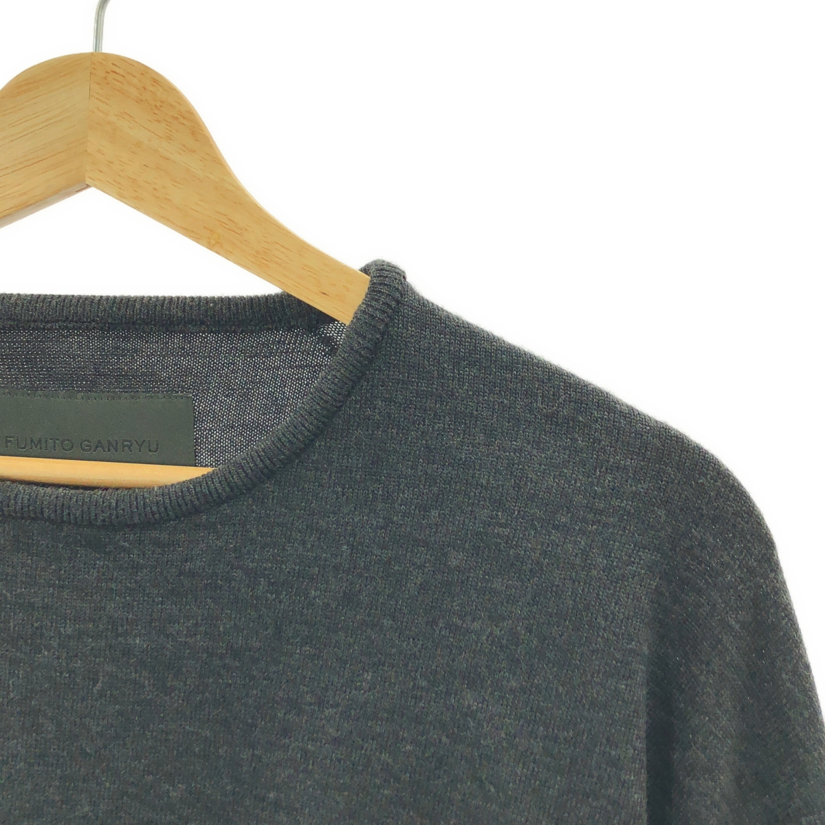 FUMITO GANRYU / フミトガンリュウ ドルマンスリーブ クルーネック ウールニット