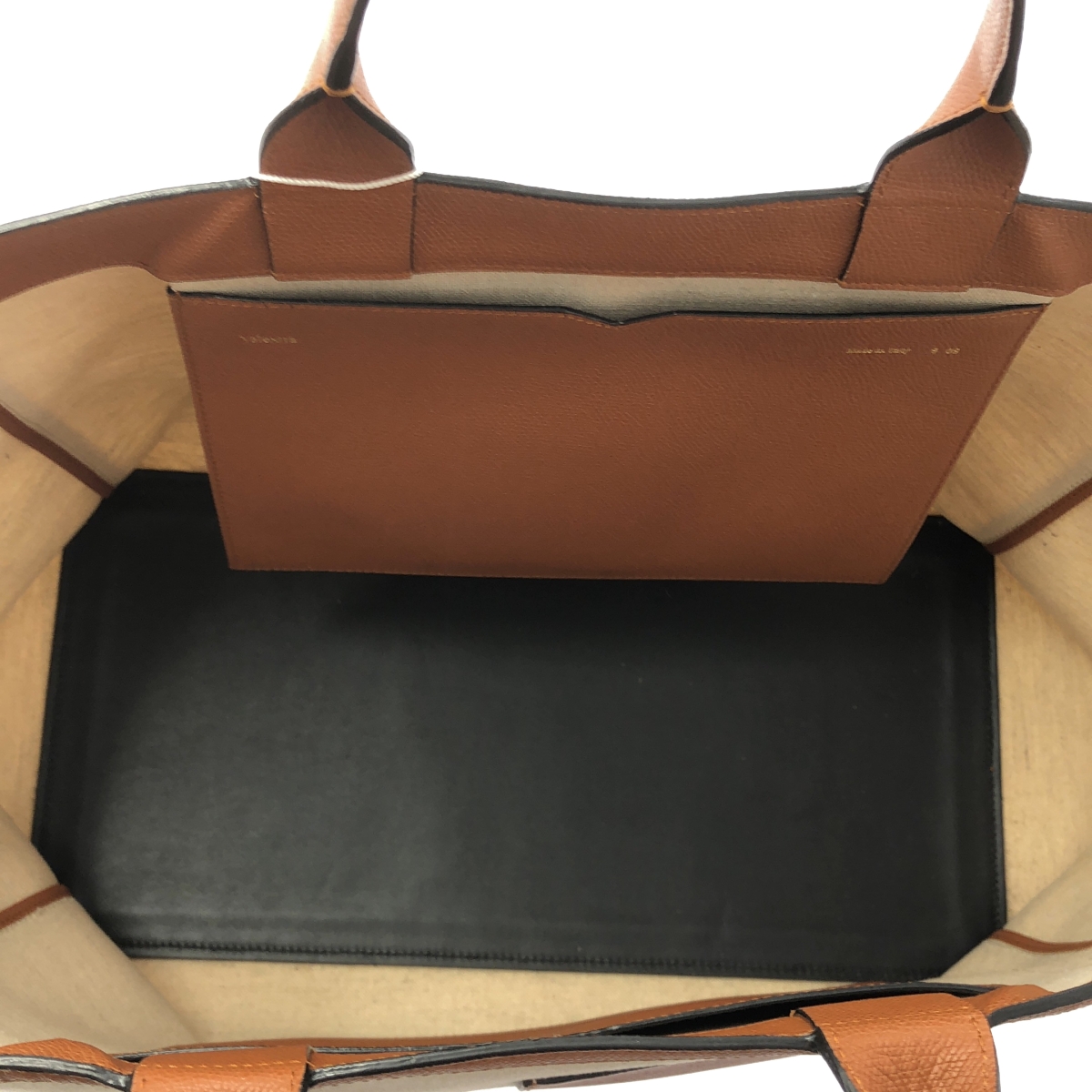 Valextra / ヴァレクストラ キャンバス レザー ショッピングバッグ