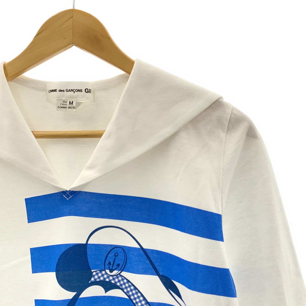 COMME des GARCONS GIRL / コムデギャルソンガール × Disney Mickey / ディズニー ミッキー プリント セーラーカラー カットソー