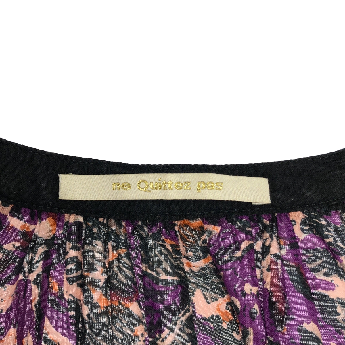 ne Quittez pas / ヌキテパ コットン 総柄 Vネック ワンピース